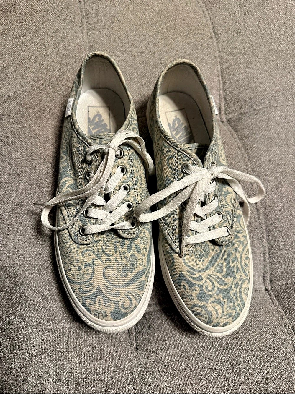 Vans Authentic Low Pro Blue Paisley Sneakers Blue & Cream